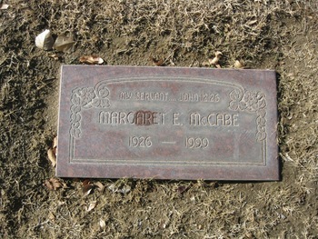 McCabe,   Margaret E. gravesite