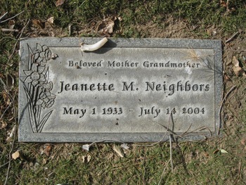Neighbors,   Jeanette Marion gravesite
