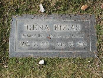 Rosas,   Dena gravesite