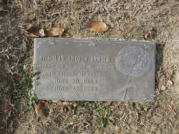 Arnold,   Nicholas Andrew gravesite