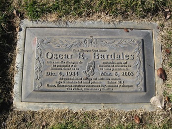 Bardales,   Oscar E. gravesite