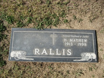 Rallis,   H. Mathew gravesite