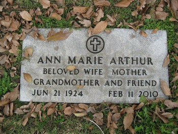 Arthur,   Ann Marie gravesite