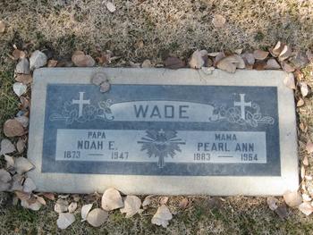 Wade,   Noah Edmond gravesite