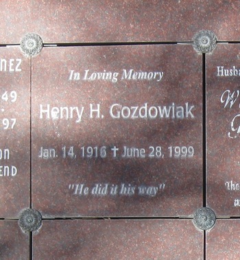 Gozdowiak,   Henry Hillard gravesite