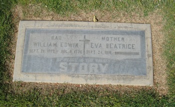 Story,   Eva Beatrice gravesite