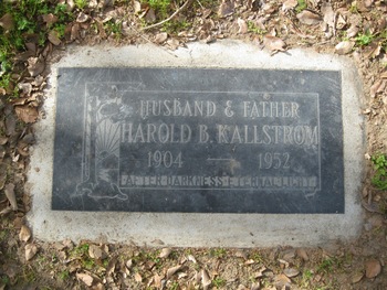 Kallstrom, Harold Burdett gravesite