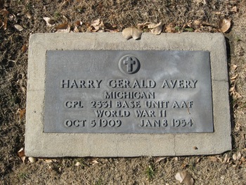 Avery,   Harry Gerald gravesite