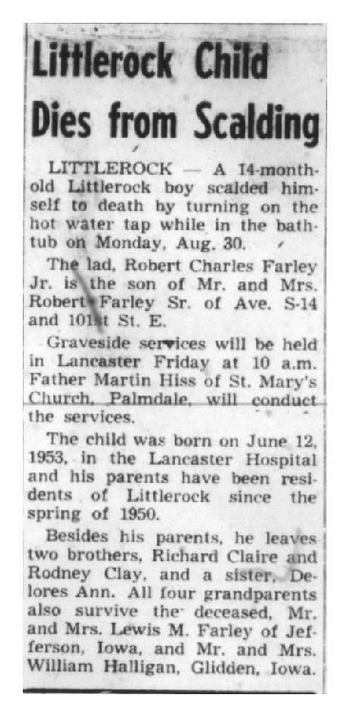 Farley,   Robert Charles obituary