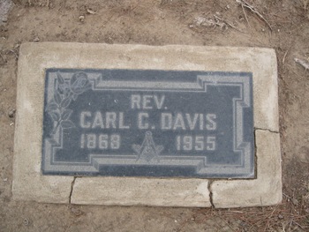 Davis, Rev Carlos Clarmont ('Carl') gravesite