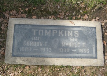 Tompkins,   Myrtle Tura gravesite