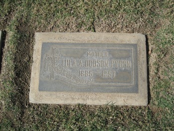 Dodson Pyron,   Lula Adella gravesite