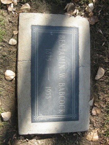 Babcock,   Benjamin Wilbur gravesite