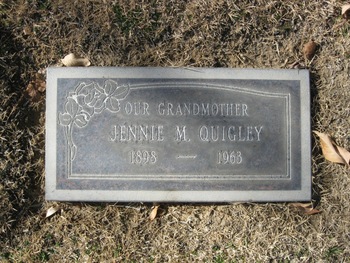 Quigley,   Jeanine M. ('Jennie') gravesite