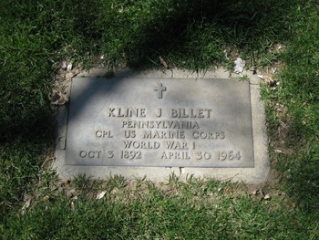 Billet,   Kline Jacob gravesite