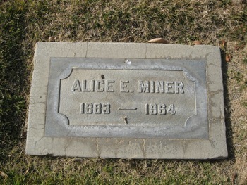 Miner,   Alice E. gravesite