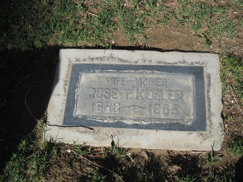Keeler,   Rose Theresa gravesite