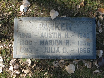 Parker,   Julia gravesite