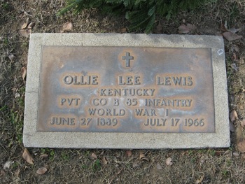 Lewis,   Ollie Lee gravesite