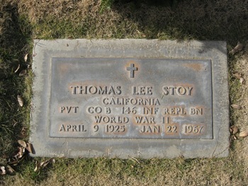 Stoy,   Thomas Lee gravesite