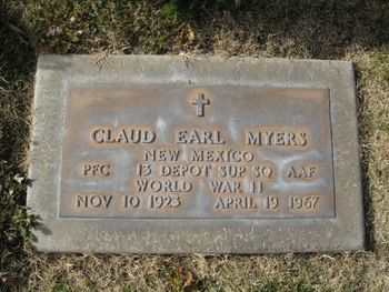 Myers,   Claud Earl gravesite