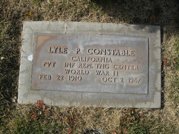 Constable,   Lyle Park gravesite