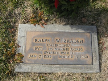 Braden, Ralph Washington gravesite