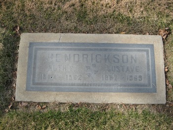 Hendrickson,   Gustave gravesite