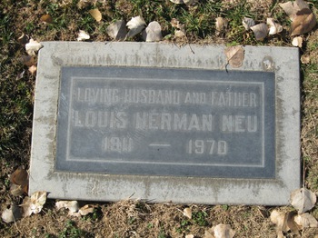 Neu,   Louis Herman gravesite