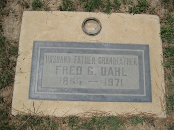 Dahl, Fred George gravesite