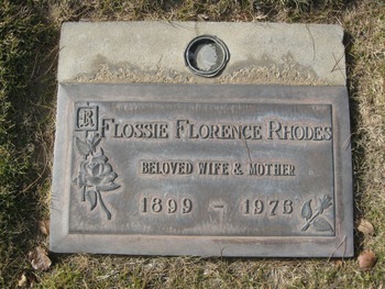 Rhodes, Flossie Florence gravesite