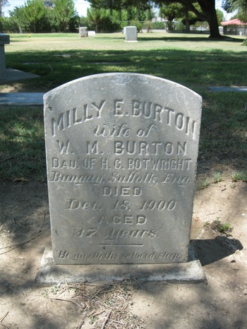 Burton,   Millicent E. ('Milly') gravesite