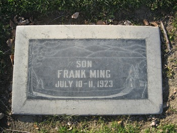 Ming,   Frank gravesite