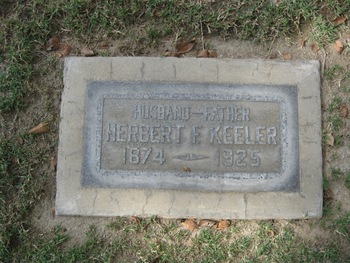 Keeler, Herbert Franklin gravesite