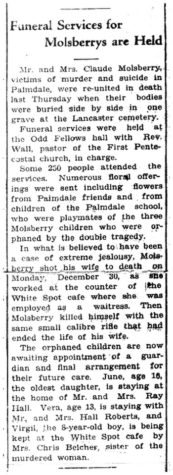 Molsberry,   Dessie R obituary