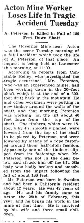 Peterson,   Andrew William ('Pete') obituary
