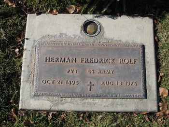 Rolf,   Herman Fredrick gravesite