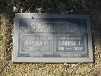 Sammons,   Ronald Doran gravesite