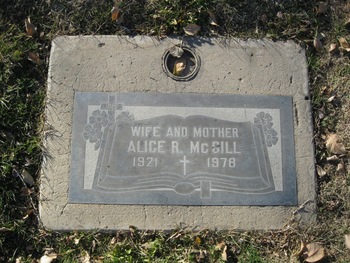 McGill,   Alice Marian gravesite