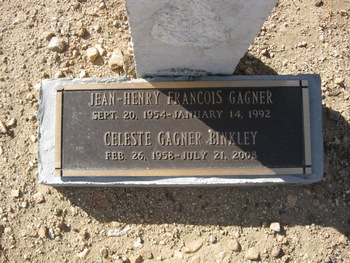 Binkley,   Celeste Gagner gravesite
