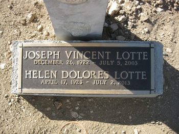 Lotte,   Joseph Vincent gravesite