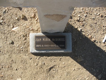 McDonell,   Jean Weber gravesite
