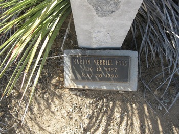 Poos,   Marion Verrill gravesite