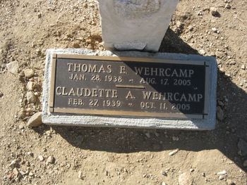 Wehrcamp,   Claudette Ann gravesite